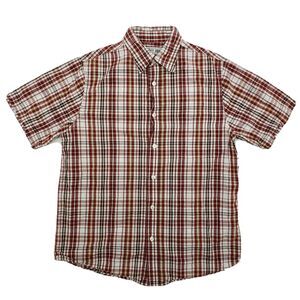 Urban Pipeline Shirt Mens Medium Red Plaid Short Sleeve  Button Up Down